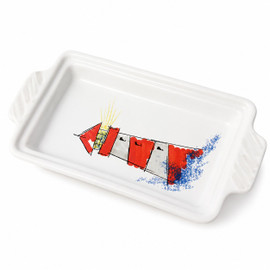 Quimper Butter Dish - Lighthouse