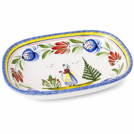Quimper Open Butter Dish/ Soap Dish - Tradition