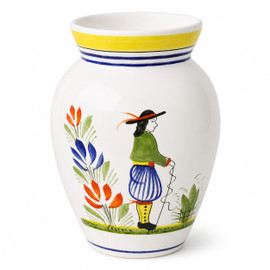Quimper Round Vase Henriot Man