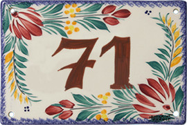 Quimper Door Plaque - Decor Fleuri 