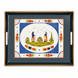 Quimper Mistral Blue Tray - Lady Clare