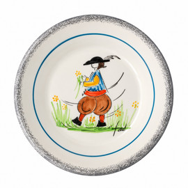 Quimper  Miniature Plate - Man - Fred Quellac