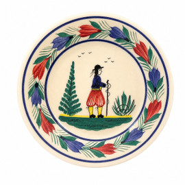 Quimper Miniature Plate - Man - Campagne