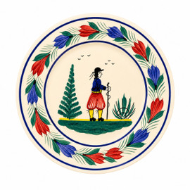 Quimper Miniature Plate - Man - Campagne