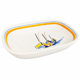 Quimper  Open Butter Dish/ Soap Dish - Escale 