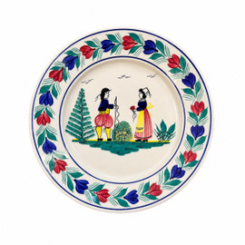 Quimper Round Plate - Campagne