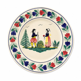 Quimper Round Plate - Campagne