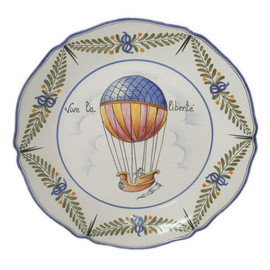 Plate - Hot Air Balloon No. 5 - Faïencerie d’Art de Malicorne Pottery
