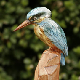 Kingfisher Statue - Faïencerie d’Art de Malicorne Pottery