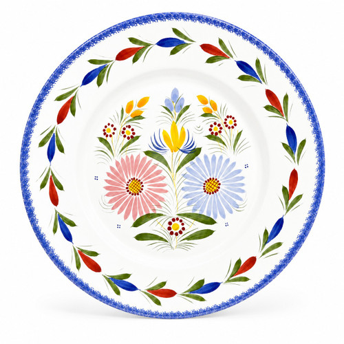 Quimper Round Plate - Fleuri Royal