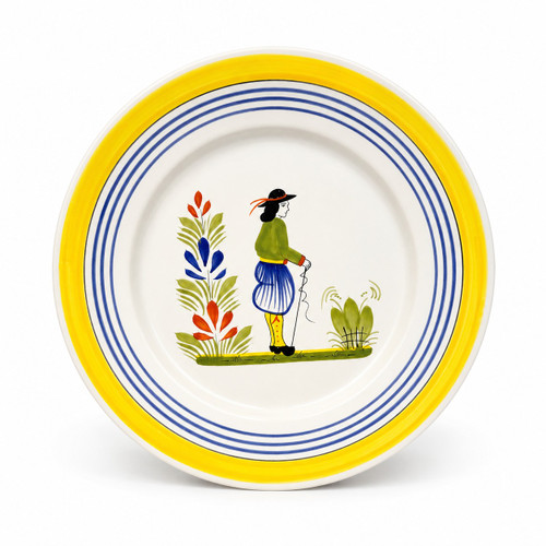 Quimper Round Plate - Henriot - Man