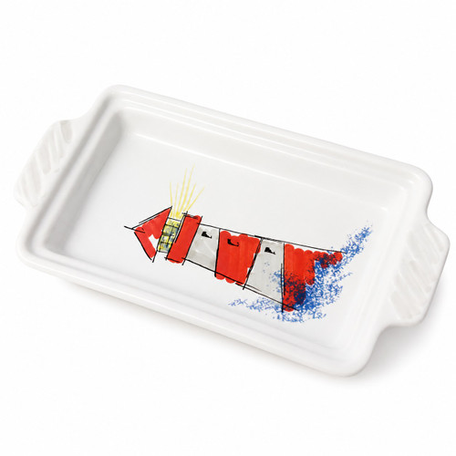 Quimper Butter Dish - Lighthouse