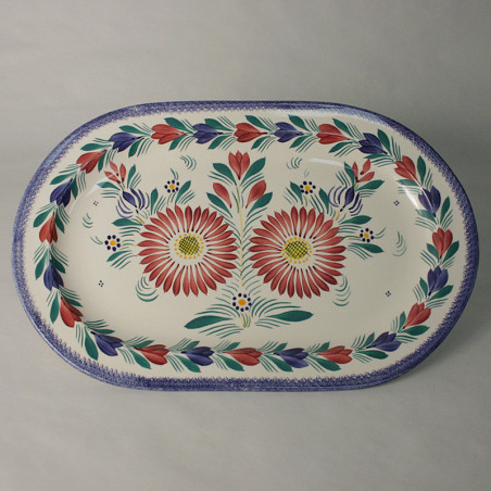 Quimper Brochette Platter - Fleuri