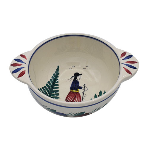 Quimper Breton Lug Bowl Campagne