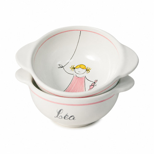 Quimper Personalized Lug Bowl - Lea
