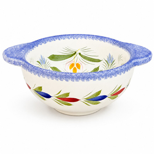 Quimper Breton Lug Bowl - Fleuri Royal