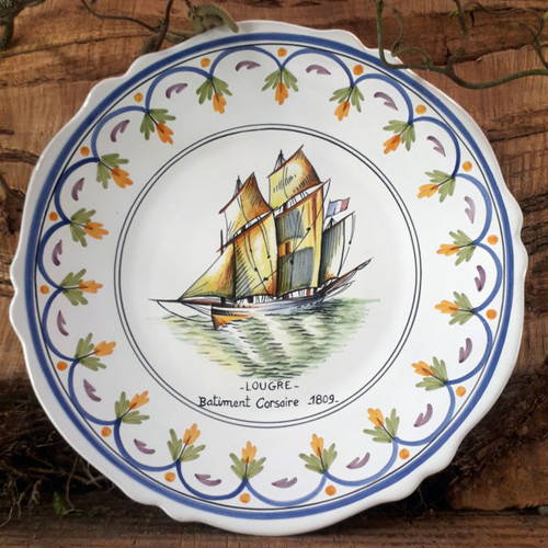 Boat Plate - Longre Boat - Faïencerie d’Art de Malicorne Pottery