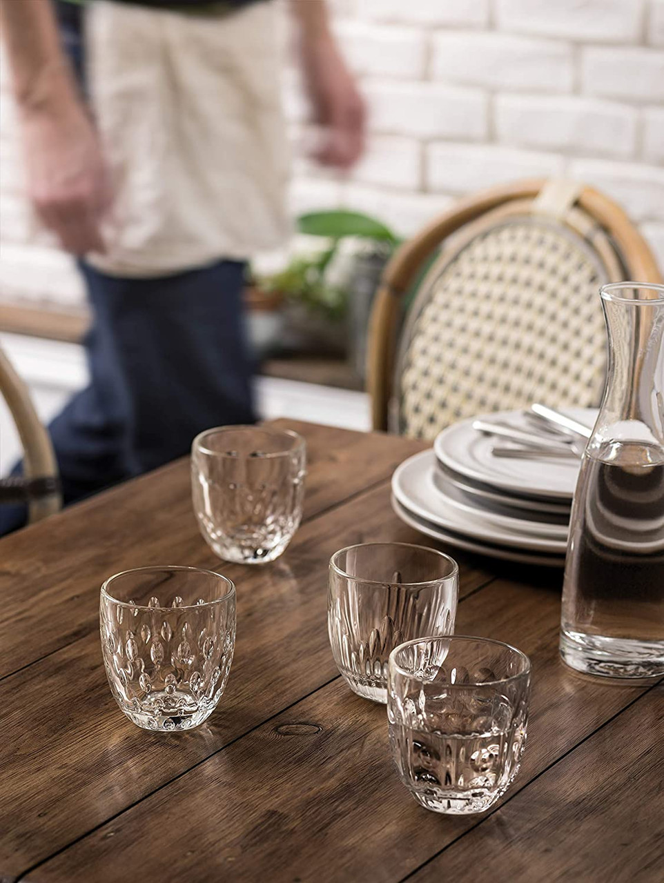 ロメロブリット　セラミックハートクリーム&シュガーセットwithトレイ La Rochere Troquet Tumblers - Set of 4 - La Rochere