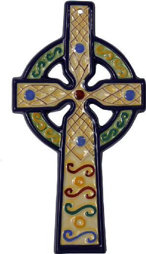 Quimper Celtic Cross - Yellow
