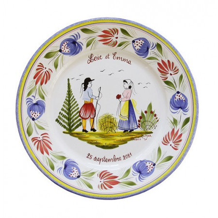 Quimper Marriage Anniversary Plate - Tradition