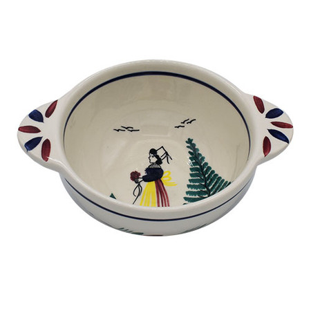 Quimper Breton Lug Bowl - Campagne