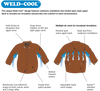 Steiner Weld-Cool Premium Side Split Cowhide Welding Jacket, 26", X-Large