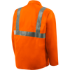 Steiner 9 oz Flame Resistant Cotton Jacket, 30" Orange With Flame Resistant Silver Reflective Stripes, Large