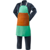 Steiner 12 oz Flame Resistant Cotton Bib Apron With Leather Patch, 36" Green