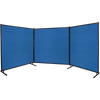 Steiner Protect-O-Screen Classic Welding Screen With 13 oz Blue Vinyl Laminated Polyester Curtain, 5' x 6'