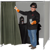 Steiner 12 oz Olive Green Flame Retardant Canvas Duck Welding Cell Front Access Sliding Replacement Curtain, 6'X8'