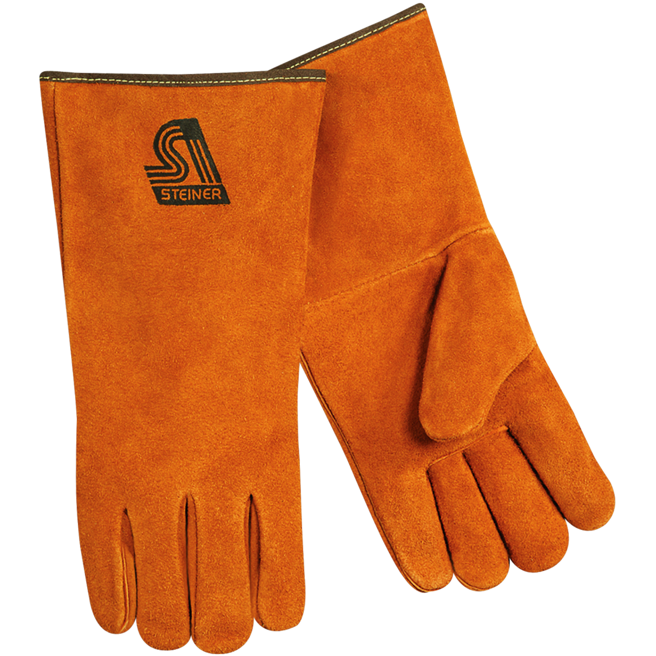 Steiner Premium Side Split Cowhide Stick Welding Gloves, Cotton Lined, Small
