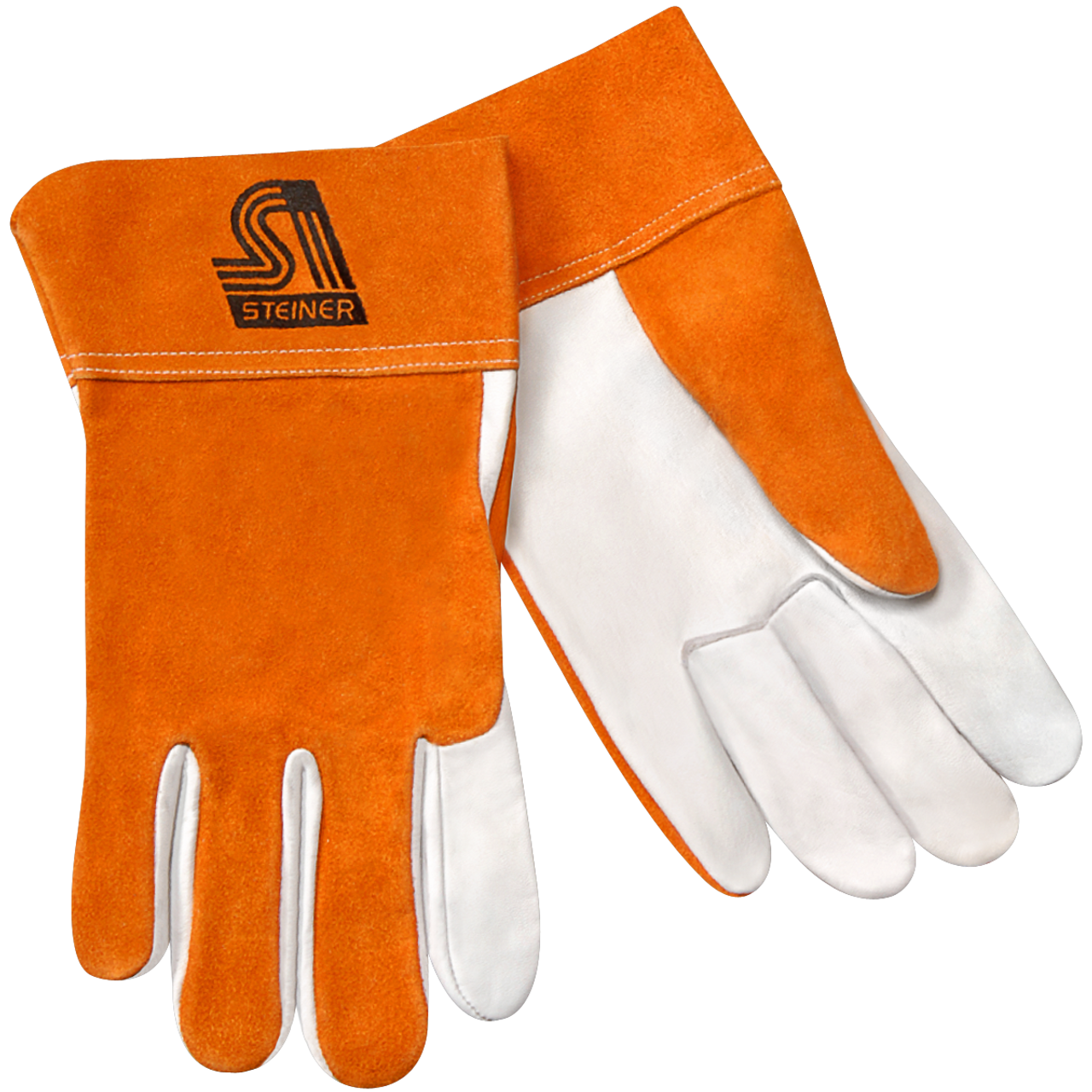 Steiner Grain Sheepskin Palm With Cowhide Back TIG Welding Gloves, Unlined, Short Cuff, Small