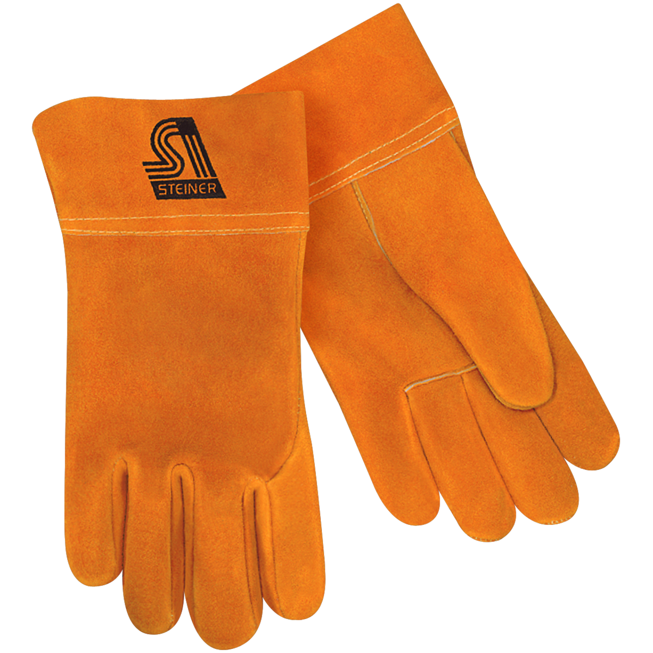 Steiner Side Split Cowhide MIG Welding Gloves, Unlined, Short Cuff, Small