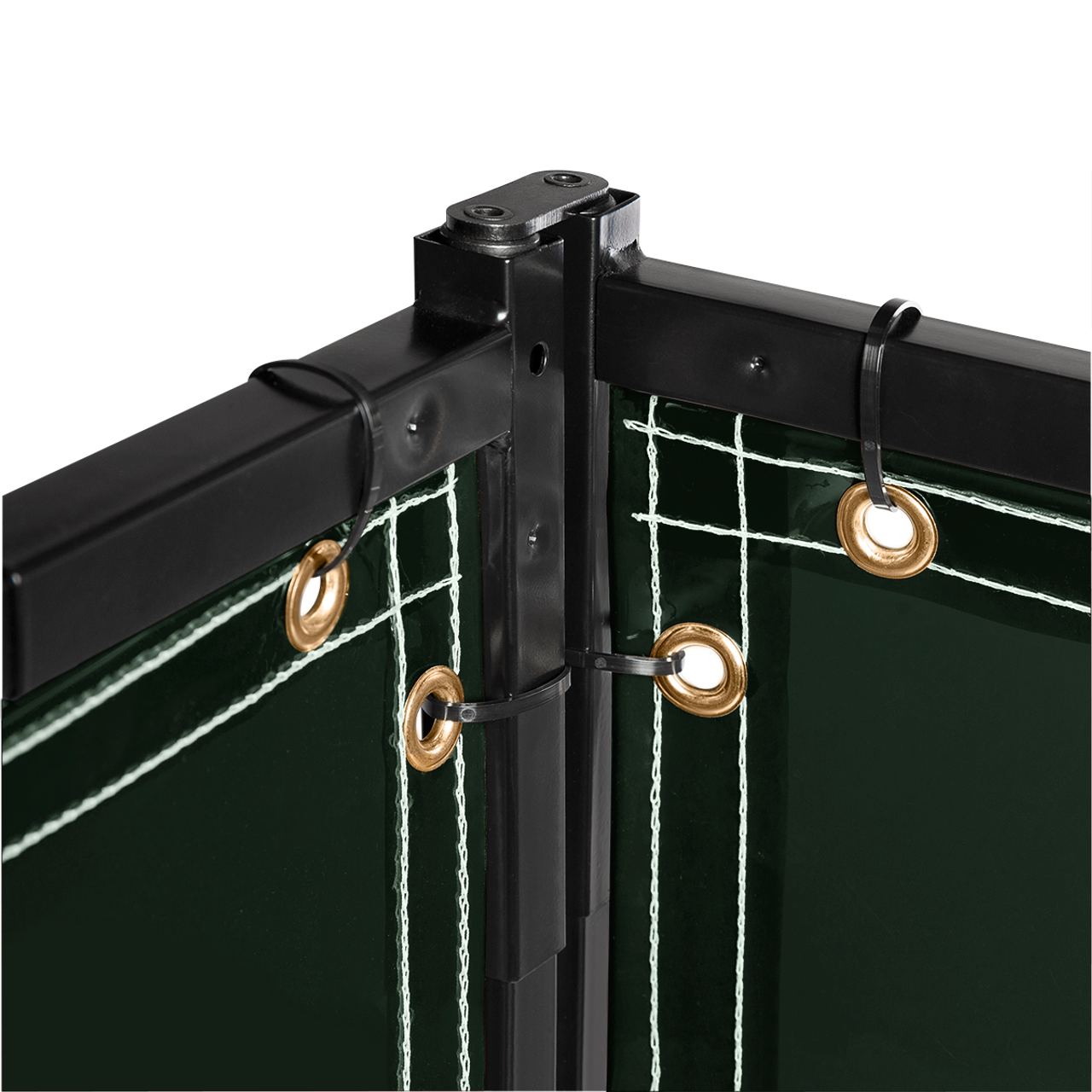 Steiner Protect-O-Screen Classic Welding Screen With 14 mil Green Tinted Transparent Vinyl Curtain, 6' x 8'