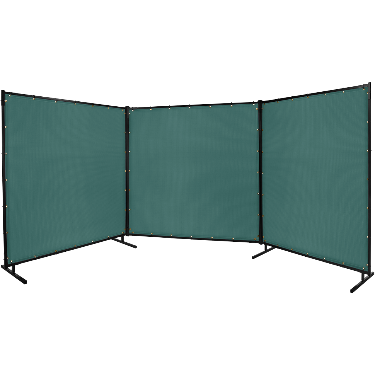 Steiner Protect-O-Screen Classic Welding Screen With 13 oz Green Vinyl Laminated Polyester Curtain, 8' x 8'