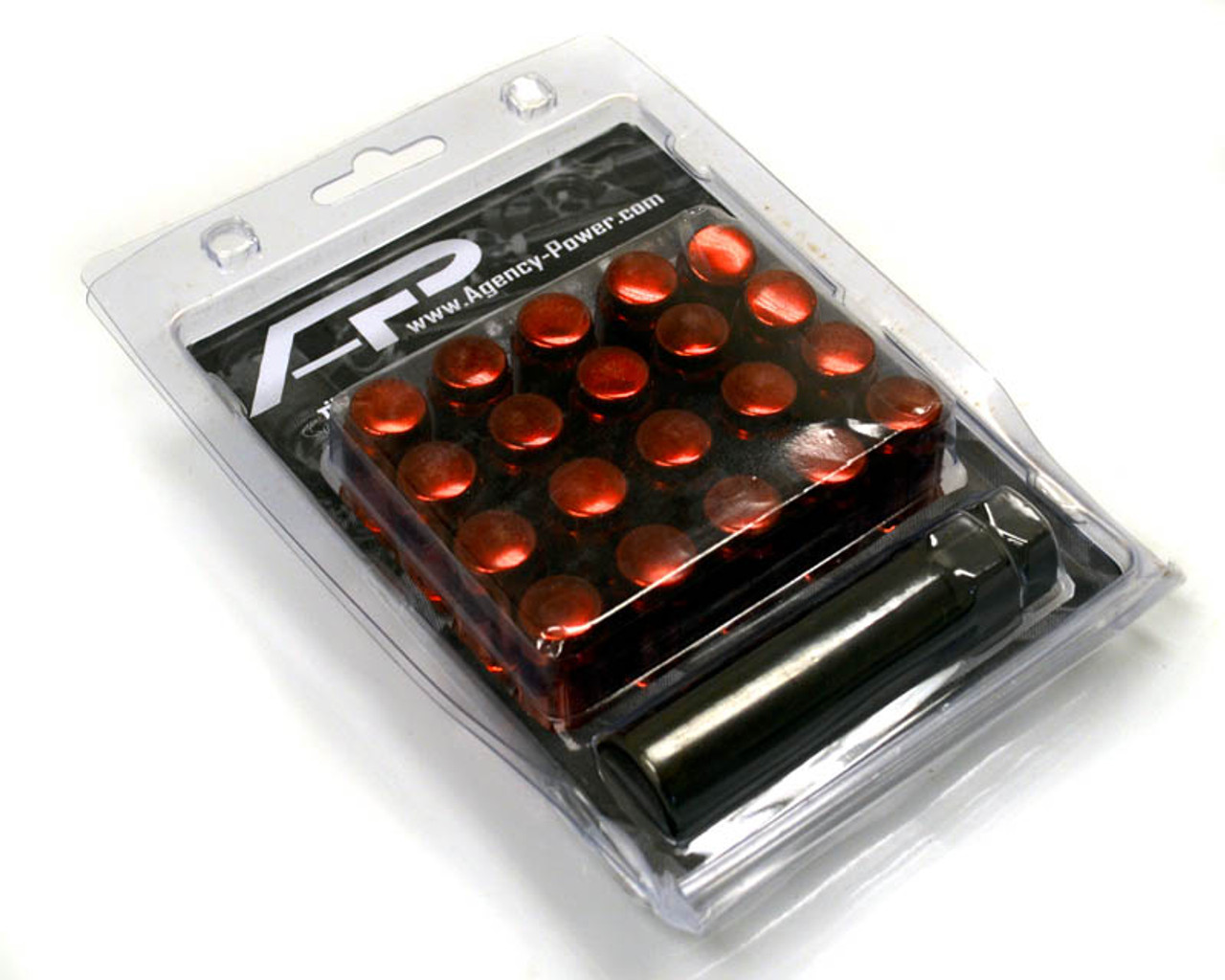 Red Tuner Lugs 12x1.25 Closed End Lug Nuts Agency Power