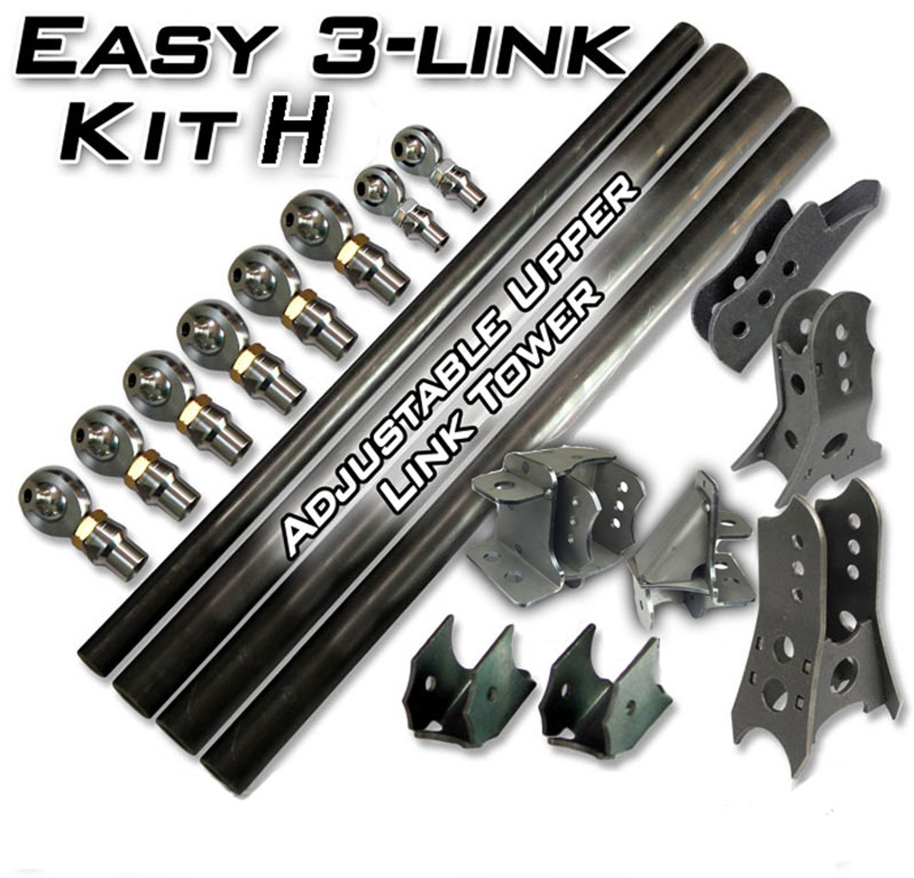 Easy 3 Link Kit H Adjustable Upper link W/Tubing Inside Frame Centered Artec Industries