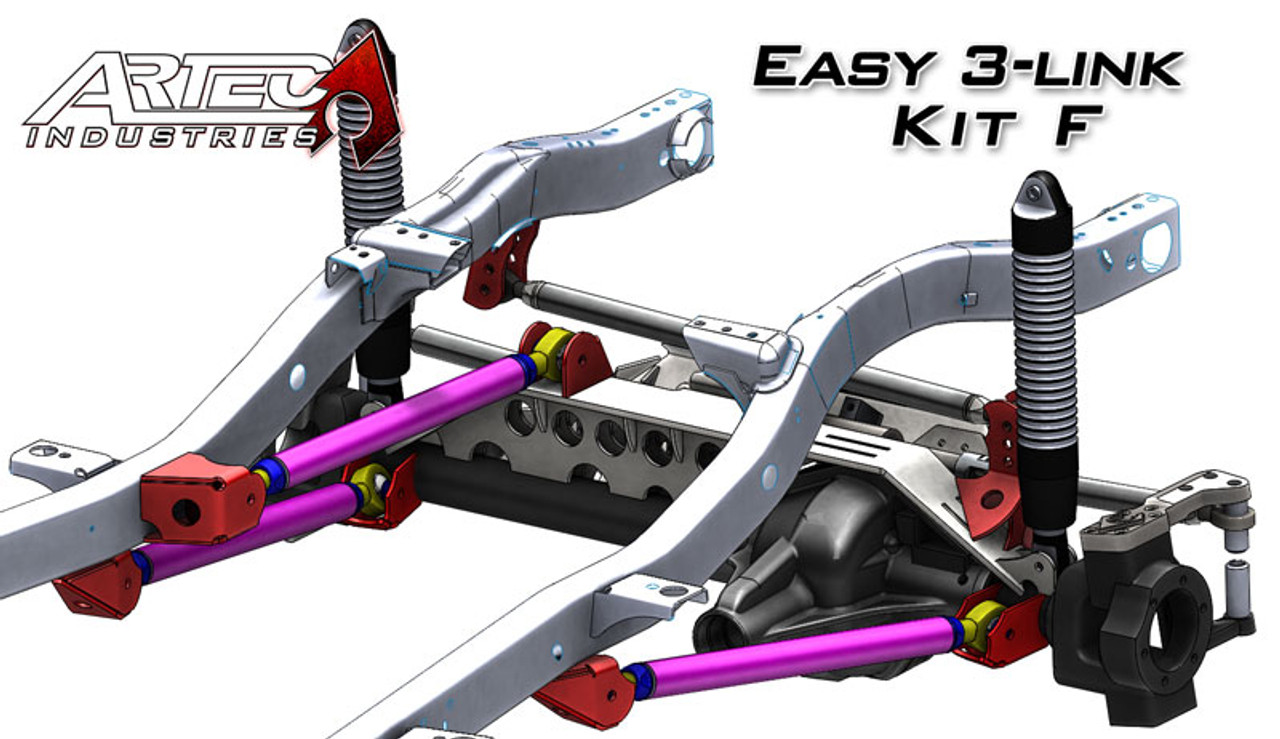 Easy 3 Link Kit F For Artec Trusses No Tubing Inside Frame Ford 85-91 Front Passenger/Rear Driver Artec Industries