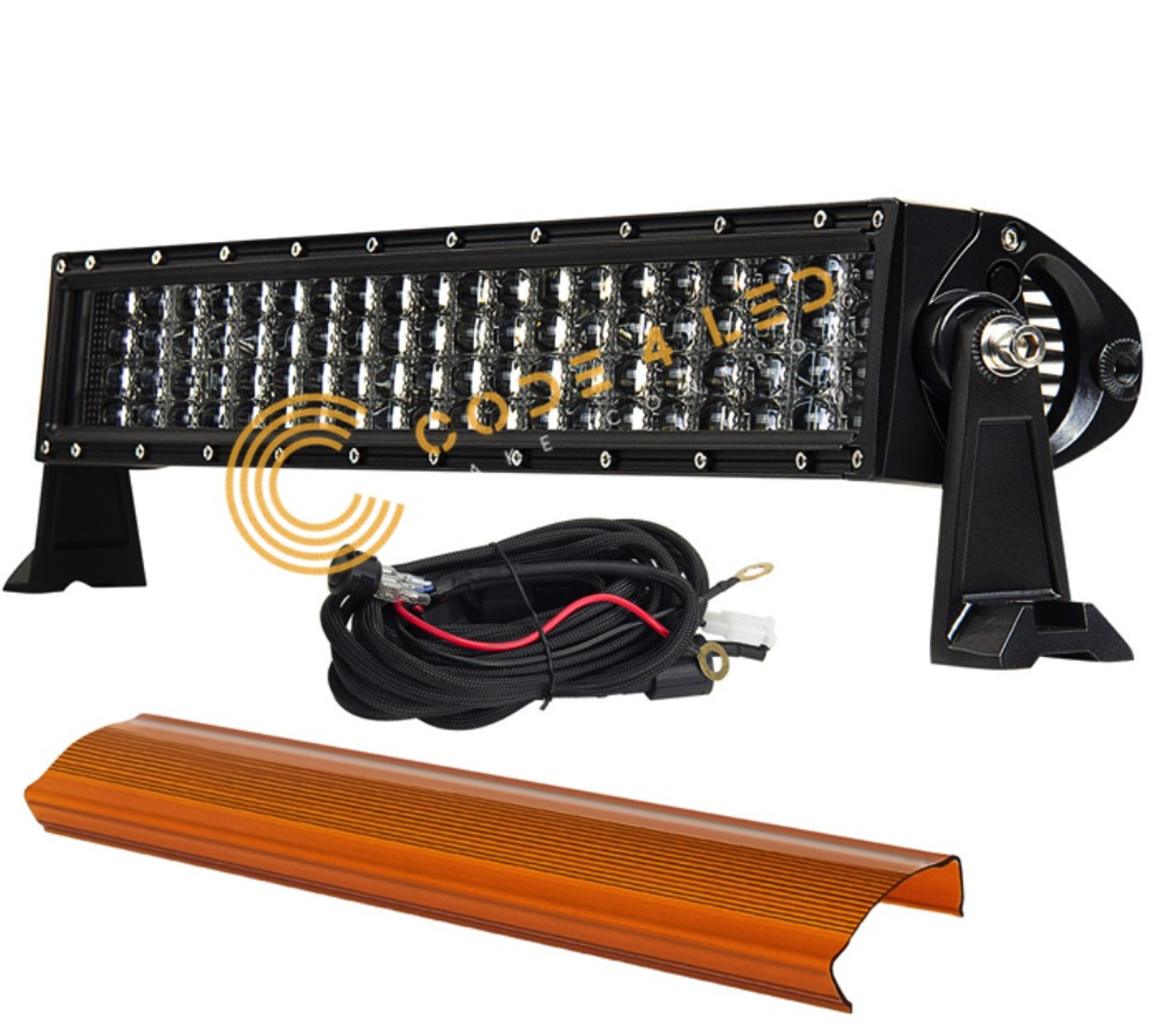 20" 4 row LED Light Bar with Amber Cover