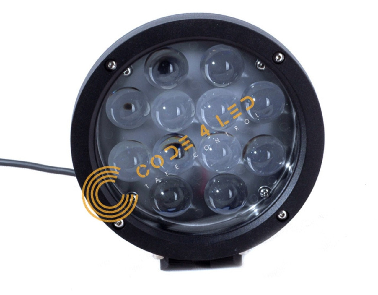 7" Round Spot Light Black Housing/Sold Single