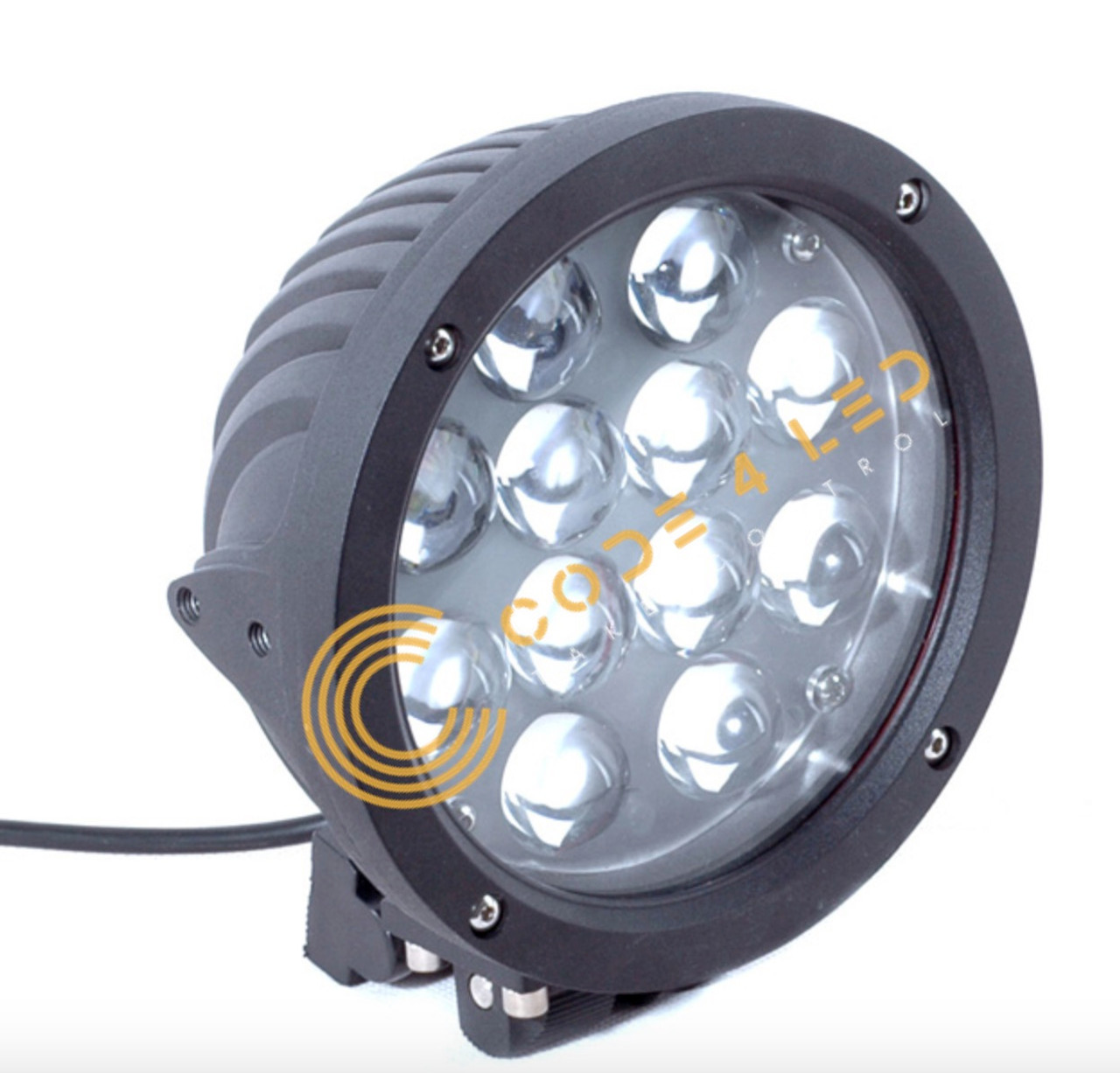 7" Round Spot Light Black Housing/Sold Single