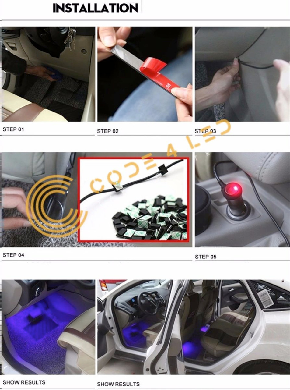 High Power Waterproof Auto Decorative Strip Light