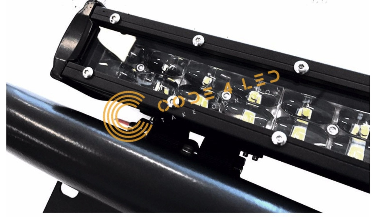 Front Bumper License Plate Mounting Bracket w/ Front Bull Bar and 14 LED Light