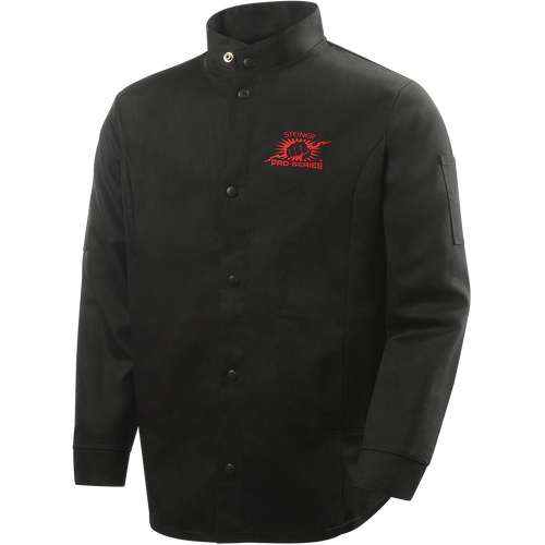 Steiner 9 oz Flame Resistant Cotton Welding Jacket, 30" Black, 3X-Large Steiner 9 oz Flame Resistant Cotton Welding Jacket, 30" Black, 3X-Large