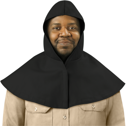 Steiner CF Carbonized Fiber Hood With Neck & Shoulder Drape, Black, One Size Fits Most