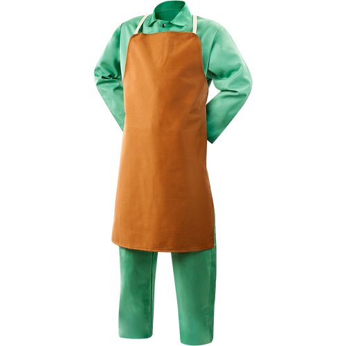 Steiner 12 oz Flame Resistant Cotton Bib Apron, 36" Brown