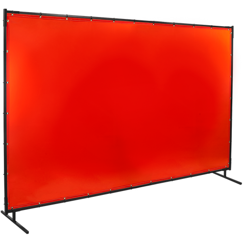 Steiner Protect-O-Screen Classic Welding Screen With 14 mil Orange Tinted Transparent Vinyl Curtain, 6' x 10'