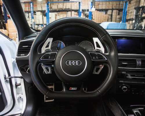 Paddle Shifter Extensions Bright Silver Audi S and RS Agency Power