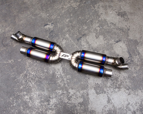 Blued Titanium Performance Racing Muffler with Carbon Fiber Exhaust Tips Porsche 991 Turbo Agency Power Blued Titanium Performance Racing Muffler with Carbon Fiber Exhaust Tips Porsche 991 Turbo Agency Power