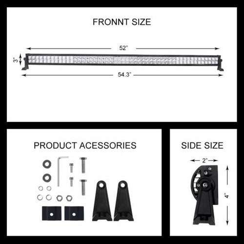 52" 300W Dual Row LED Light Bar